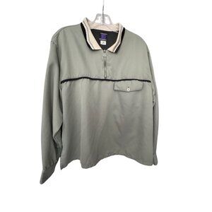 Avid Diva Women's Vintage Sage Green Pullover Jacket With Half-Zip Closure